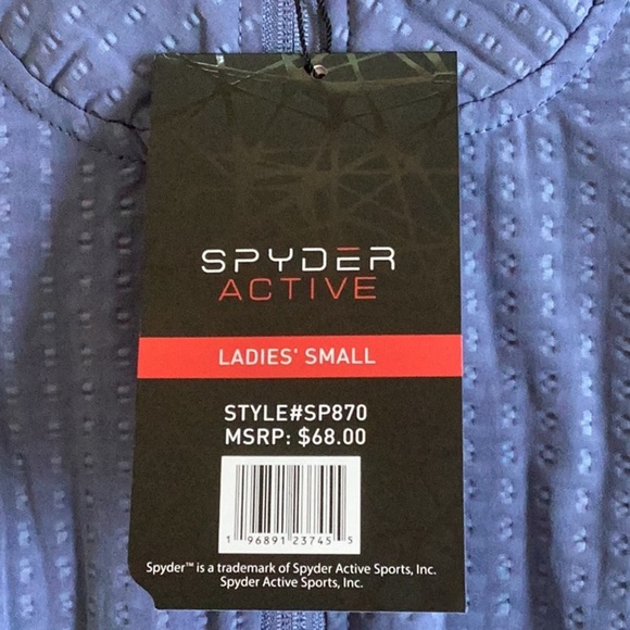 SPYDER ACTIVE NEW WITH TAGS ZIP UP WOMENS VEST SMALL WARMING TECH FLEECE BLUE - Picture 7 of 7